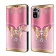 For Xiaomi Redmi Note 10 4G Crystal 3D Shockproof Protective Leather Phone Case(Pink Bottom Butterfly) - free shipping - PMC TechLife - Order now!