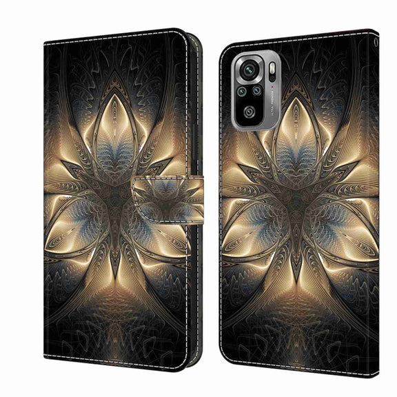 For Xiaomi Redmi Note 10 4G Crystal 3D Shockproof Protective Leather Phone Case(Luminous Building)