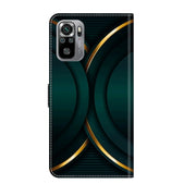 For Xiaomi Redmi Note 10 4G Crystal 3D Shockproof Protective Leather Phone Case(Gold Outline)