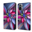 For Xiaomi Redmi Note 10 4G Crystal 3D Shockproof Protective Leather Phone Case(Colorful Flower) - free shipping - PMC TechLife - Order now!