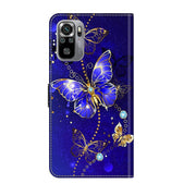 For Xiaomi Redmi Note 10 4G Crystal 3D Shockproof Protective Leather Phone Case(Diamond Butterfly)