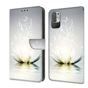 For Xiaomi Redmi Note 10 5G Crystal 3D Shockproof Protective Leather Phone Case(Light Lotus)