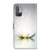 For Xiaomi Redmi Note 10 5G Crystal 3D Shockproof Protective Leather Phone Case(Light Lotus)