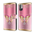 For Xiaomi Redmi Note 10 5G Crystal 3D Shockproof Protective Leather Phone Case(Pink Bottom Butterfly) - free shipping - PMC TechLife - Order now!