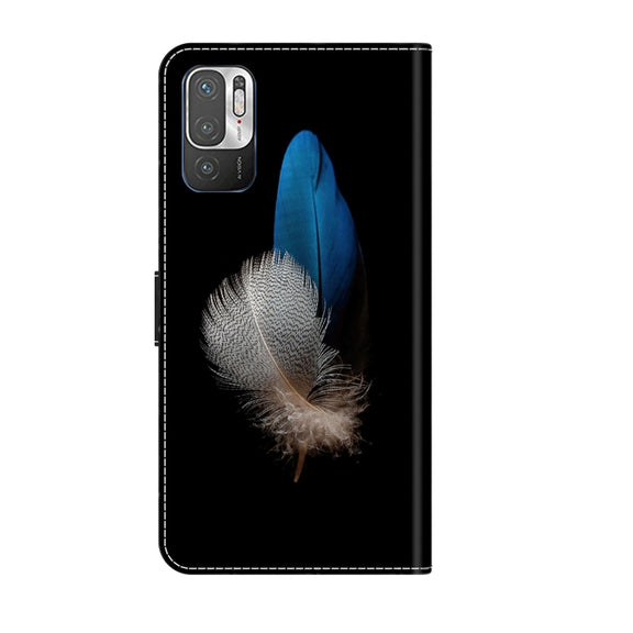 For Xiaomi Redmi Note 10 5G Crystal 3D Shockproof Protective Leather Phone Case(Two Branches)