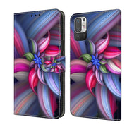 For Xiaomi Redmi Note 10 5G Crystal 3D Shockproof Protective Leather Phone Case(Colorful Flower)