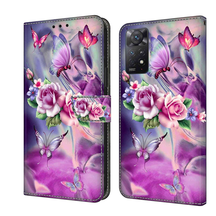 For Xiaomi Redmi Note 11 Pro 5G / 4G Global Crystal 3D Shockproof Protective Leather Phone Case(Butterfly) - free shipping - PMC TechLife - Order now!
