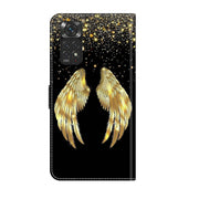 For Xiaomi Redmi Note 11 Global Crystal 3D Shockproof Protective Leather Phone Case(Golden Wings)
