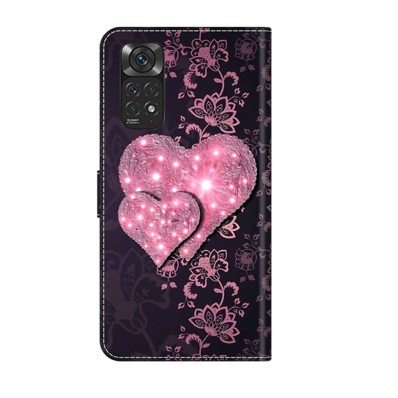 For Xiaomi Redmi Note 11 Global Crystal 3D Shockproof Protective Leather Phone Case(Lace Love)