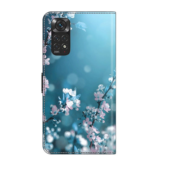 For Xiaomi Redmi Note 11 Global Crystal 3D Shockproof Protective Leather Phone Case(Plum Flower)
