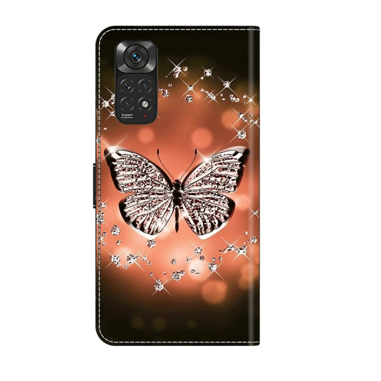 For Xiaomi Redmi Note 11 Global Crystal 3D Shockproof Protective Leather Phone Case(Crystal Butterfly)