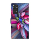 For Xiaomi Redmi Note 11 Global Crystal 3D Shockproof Protective Leather Phone Case(Colorful Flower)