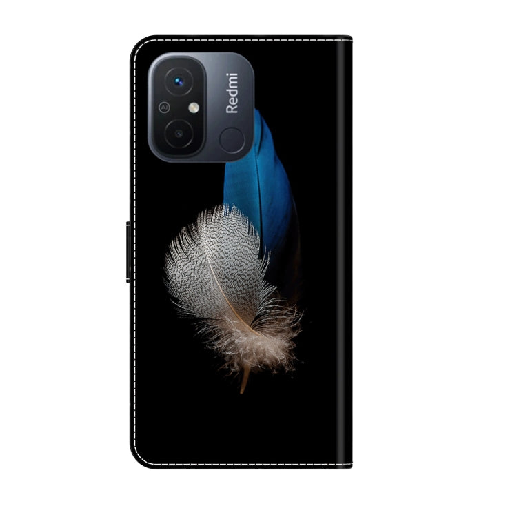 For Xiaomi Redmi 11A 4G / Redmi 12C Global Crystal 3D Shockproof Protective Leather Phone Case(Two Branches) - free shipping - PMC TechLife - Order now!