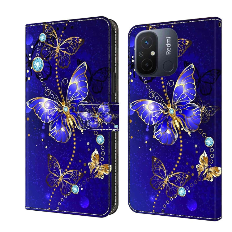 For Xiaomi Redmi 11A 4G / Redmi 12C Global Crystal 3D Shockproof Protective Leather Phone Case(Diamond Butterfly) - free shipping - PMC TechLife - Order now!