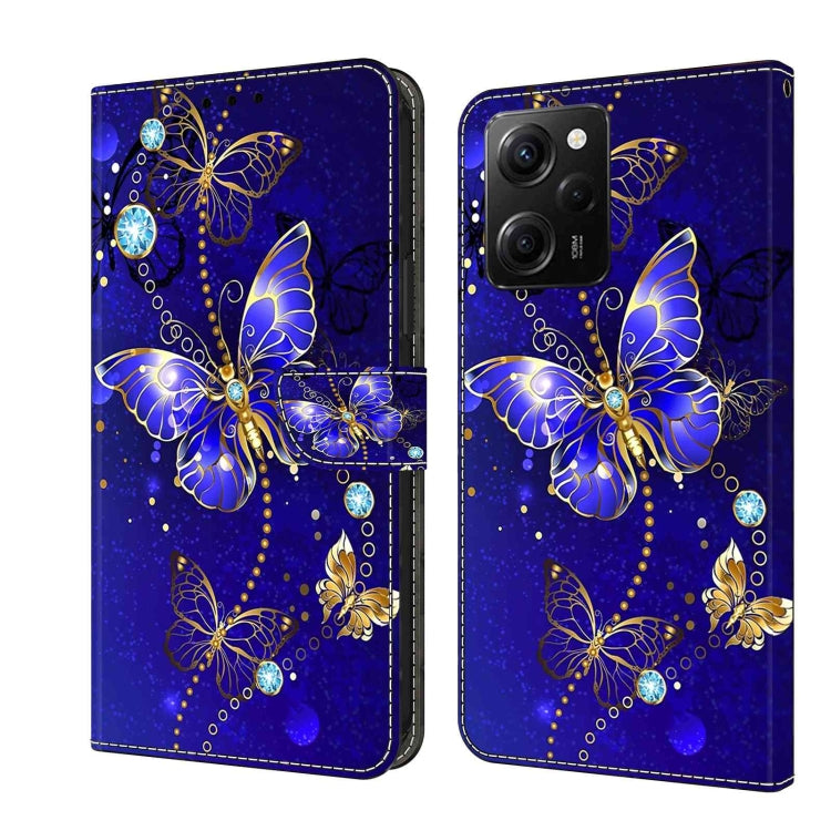 For Xiaomi Redmi Note 12 Pro Global Crystal 3D Shockproof Protective Leather Phone Case(Diamond Butterfly)