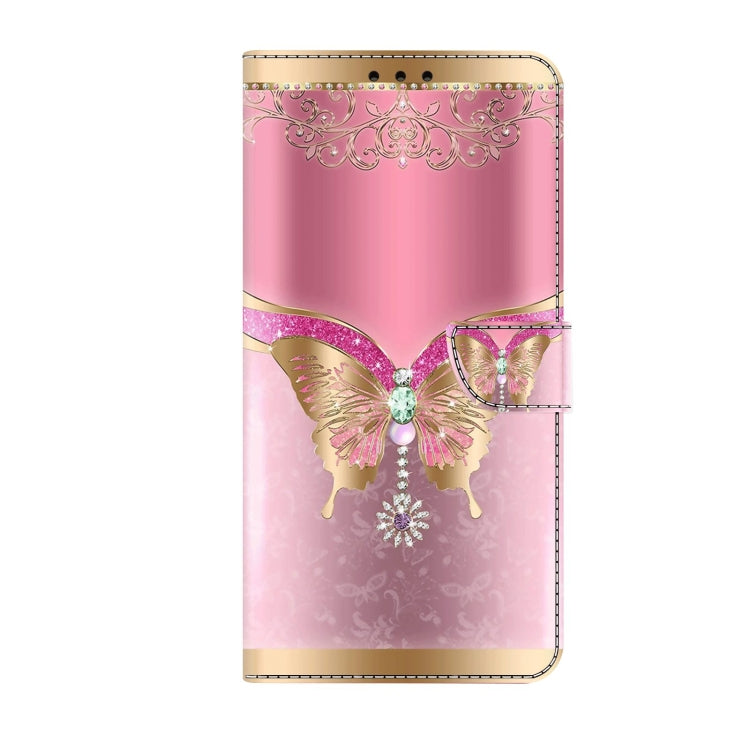 For Xiaomi Redmi Note 12 Pro+ Crystal 3D Shockproof Protective Leather Phone Case(Pink Bottom Butterfly) - free shipping - PMC TechLife - Order now!