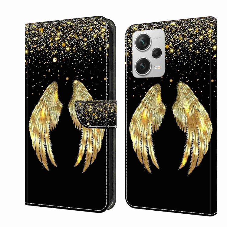 For Xiaomi Redmi Note 12 Pro+ Crystal 3D Shockproof Protective Leather Phone Case(Golden Wings) - free shipping - PMC TechLife - Order now!