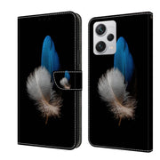 For Xiaomi Redmi Note 12 Pro+ Crystal 3D Shockproof Protective Leather Phone Case(Two Branches)