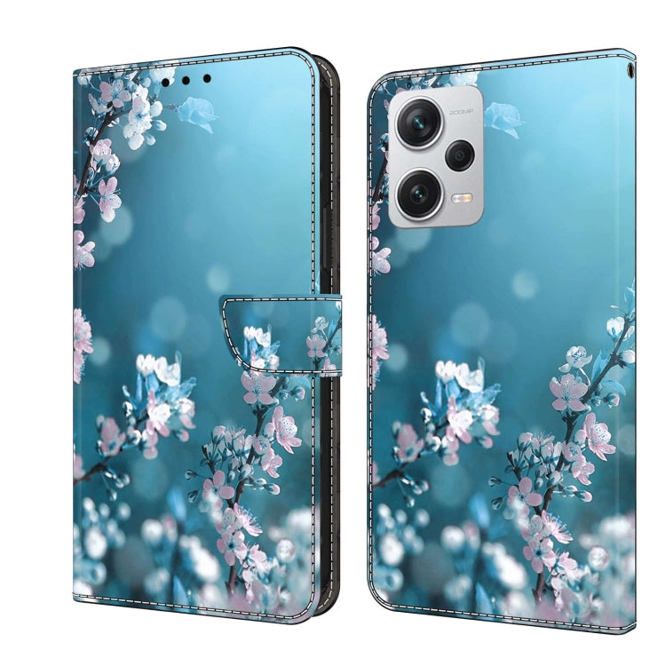 For Xiaomi Redmi Note 12 Pro+ Crystal 3D Shockproof Protective Leather Phone Case(Plum Flower) - free shipping - PMC TechLife - Order now!