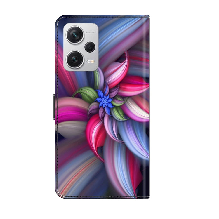 For Xiaomi Redmi Note 12 Pro+ Crystal 3D Shockproof Protective Leather Phone Case(Colorful Flower) - free shipping - PMC TechLife - Order now!