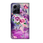 For Xiaomi Redmi Note 12 4G Crystal 3D Shockproof Protective Leather Phone Case(Butterfly)