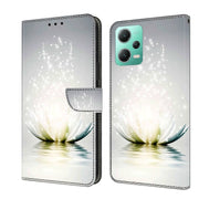 For Xiaomi Redmi Note 12 5G Global / Poco X5 Crystal 3D Shockproof Protective Leather Phone Case(Light Lotus)