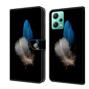 For Xiaomi Redmi Note 12 5G Global / Poco X5 Crystal 3D Shockproof Protective Leather Phone Case(Two Branches)