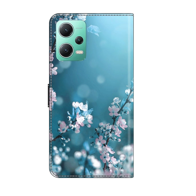 For Xiaomi Redmi Note 12 5G Global / Poco X5 Crystal 3D Shockproof Protective Leather Phone Case(Plum Flower) - free shipping - PMC TechLife - Order now!