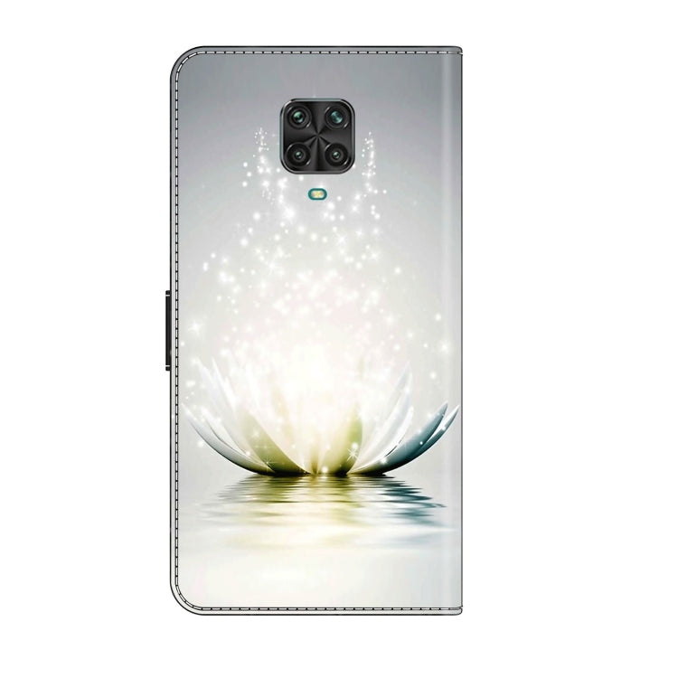 For Xiaomi Redmi Note 9 Pro Crystal 3D Shockproof Protective Leather Phone Case(Light Lotus)