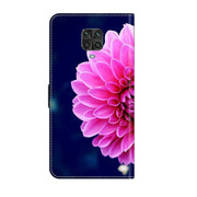 For Xiaomi Redmi Note 9 Pro Crystal 3D Shockproof Protective Leather Phone Case(Pink Petals)