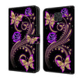 For Xiaomi Redmi Note 9 Pro Crystal 3D Shockproof Protective Leather Phone Case(Purple Flower Butterfly) - free shipping - PMC TechLife - Order now!