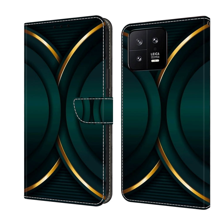 For Xiaomi 13 Crystal 3D Shockproof Protective Leather Phone Case(Gold Outline) - free shipping - PMC TechLife - Order now!