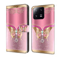 For Xiaomi 13 Pro Crystal 3D Shockproof Protective Leather Phone Case(Pink Bottom Butterfly) - free shipping - PMC TechLife - Order now!