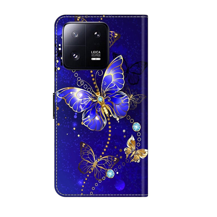 For Xiaomi 13 Pro Crystal 3D Shockproof Protective Leather Phone Case(Diamond Butterfly)