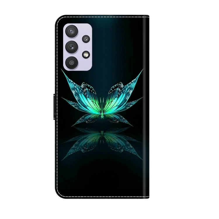 For Samsung Galaxy A32 5G Crystal 3D Shockproof Protective Leather Phone Case(Reflection Dutterfly) - free shipping - PMC TechLife - Order now!