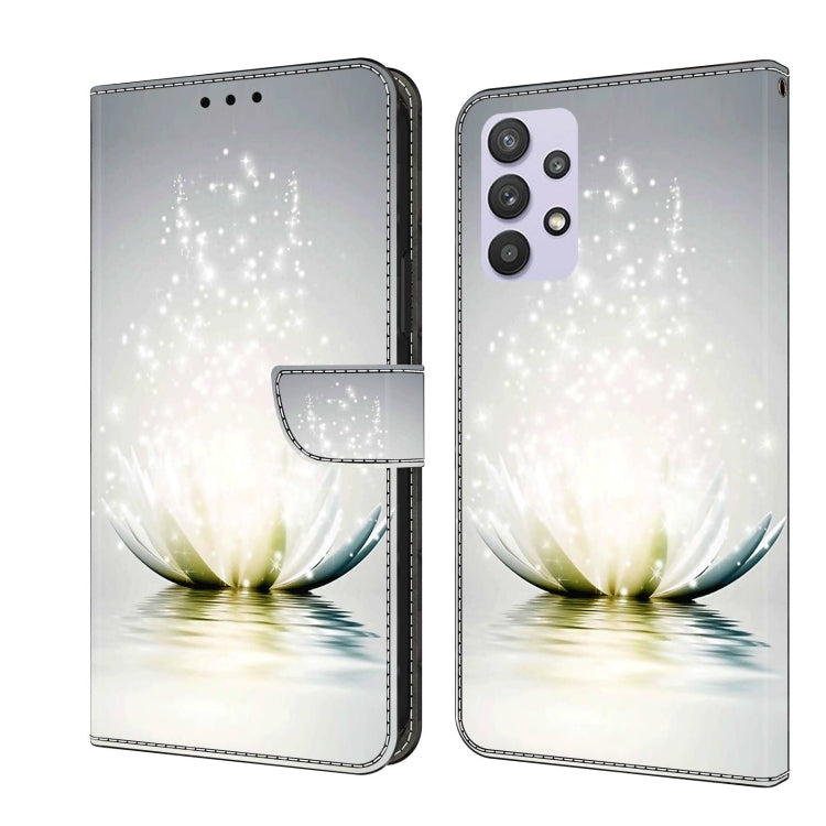 For Samsung Galaxy A32 5G Crystal 3D Shockproof Protective Leather Phone Case(Light Lotus) - free shipping - PMC TechLife - Order now!
