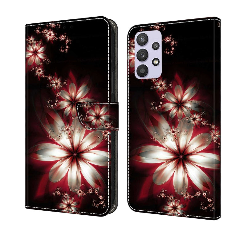 For Samsung Galaxy A32 5G Crystal 3D Shockproof Protective Leather Phone Case(Fantastic Flower) - free shipping - PMC TechLife - Order now!