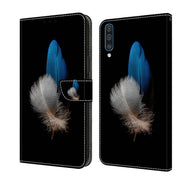 For Samsung Galaxy A50 Crystal 3D Shockproof Protective Leather Phone Case(Two Branches)
