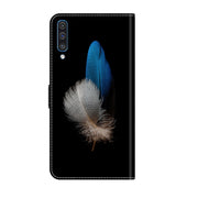 For Samsung Galaxy A50 Crystal 3D Shockproof Protective Leather Phone Case(Two Branches)