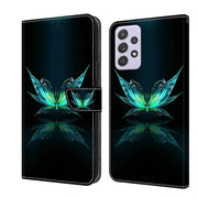 For Samsung Galaxy A52 / A52s 5G Crystal 3D Shockproof Protective Leather Phone Case(Reflection Dutterfly)