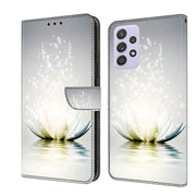 For Samsung Galaxy A52 / A52s 5G Crystal 3D Shockproof Protective Leather Phone Case(Light Lotus)