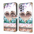 For Samsung Galaxy A52 / A52s 5G Crystal 3D Shockproof Protective Leather Phone Case(Pink Diamond Heart) - free shipping - PMC TechLife - Order now!