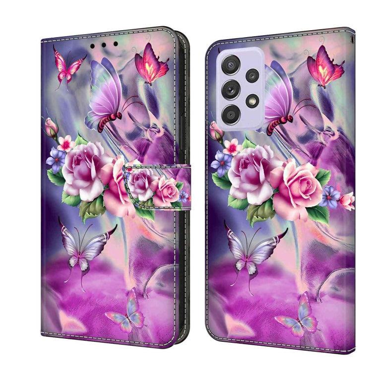 For Samsung Galaxy A52 / A52s 5G Crystal 3D Shockproof Protective Leather Phone Case(Butterfly) - free shipping - PMC TechLife - Order now!