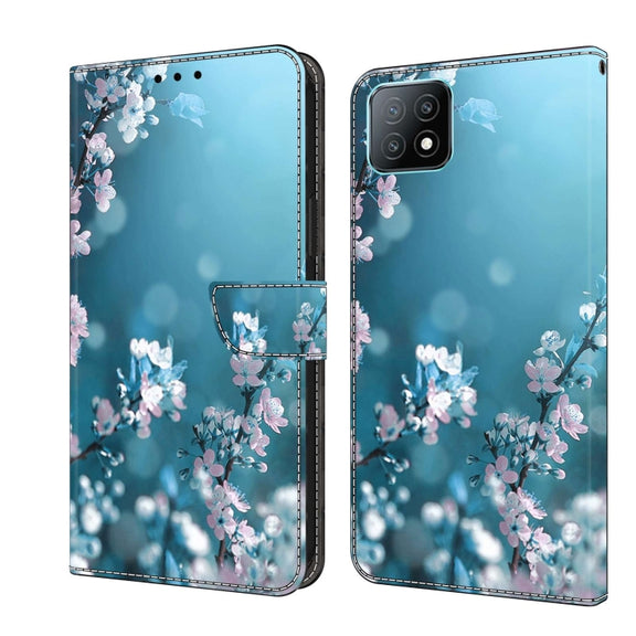 For Samsung Galaxy A53 Crystal 3D Shockproof Protective Leather Phone Case(Plum Flower)