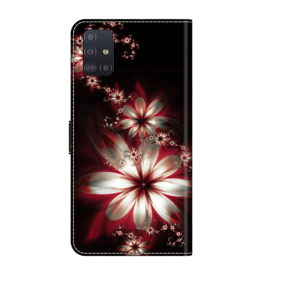For Samsung Galaxy A71 4G Crystal 3D Shockproof Protective Leather Phone Case(Fantastic Flower)