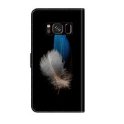 For Samsung Galaxy S8 Crystal 3D Shockproof Protective Leather Phone Case(Two Branches)