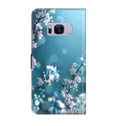 For Samsung Galaxy S8+ Crystal 3D Shockproof Protective Leather Phone Case(Plum Flower)