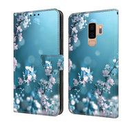 For Samsung Galaxy S9+ Crystal 3D Shockproof Protective Leather Phone Case(Plum Flower)