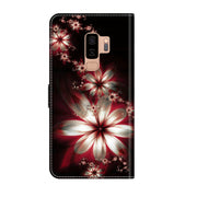 For Samsung Galaxy S9+ Crystal 3D Shockproof Protective Leather Phone Case(Fantastic Flower)