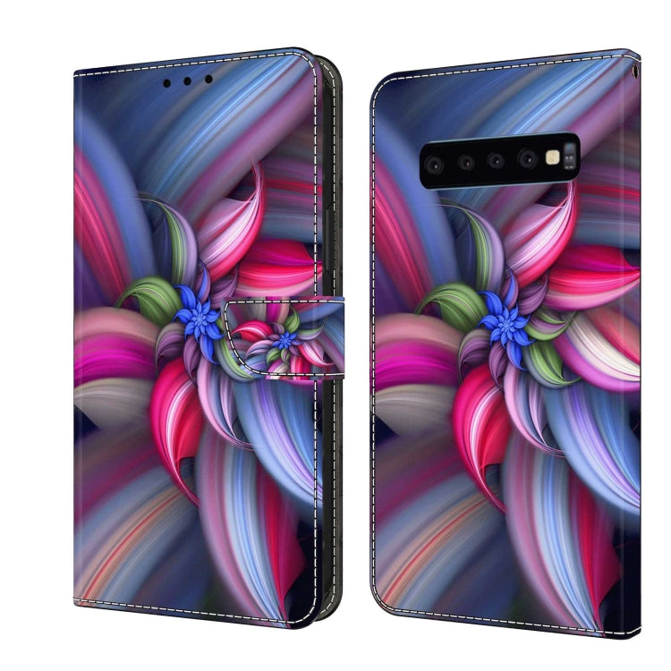 For Samsung Galaxy S10 Crystal 3D Shockproof Protective Leather Phone Case(Colorful Flower) - free shipping - PMC TechLife - Order now!